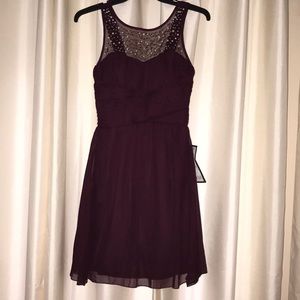Short Plum Homecoming/Prom Dress(size 7)